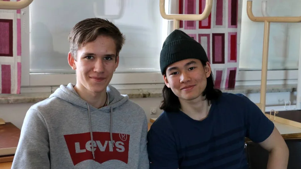 Två killar som tyckte det var intressant med sex och samlevnad var Christoffer Alm och Diesel Kemi, årskurs 9.