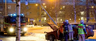 Kolliderade med stolpe