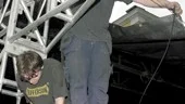 Det kan man säga att Jocke Bäck och Johan Mattsson har. Efter den här spelningen drar de vidare som scenbyggare till Thomas Ledin.
FOTO: TITTI OLOVSSON