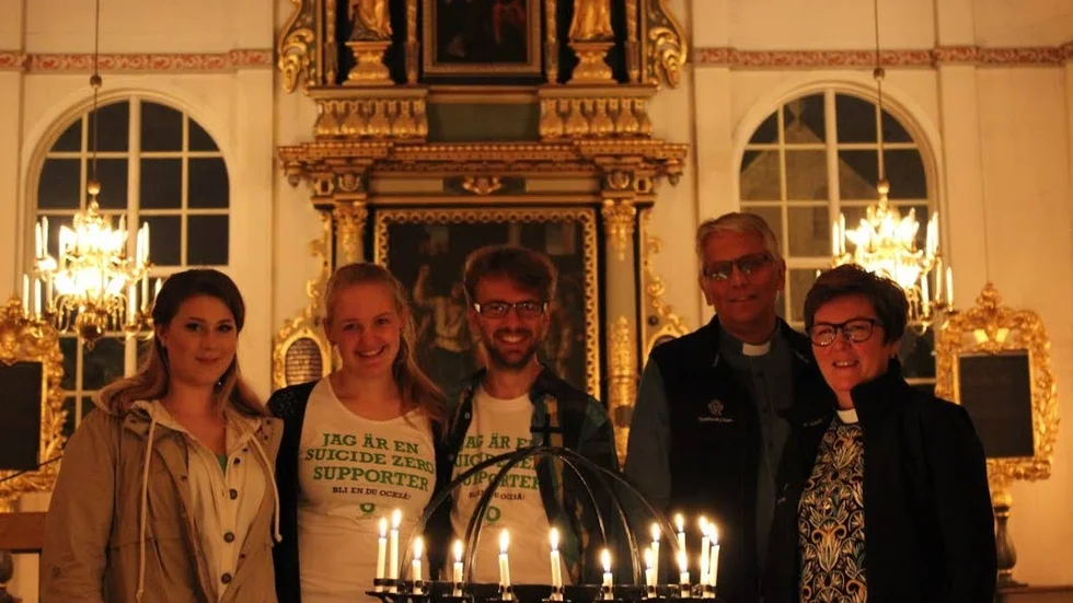 Initiativtagare.  Moa Nyström, Michelle Astorsdotter och Anders Edström med Hans Marklund och Anna-Märta Winblad von Walter.