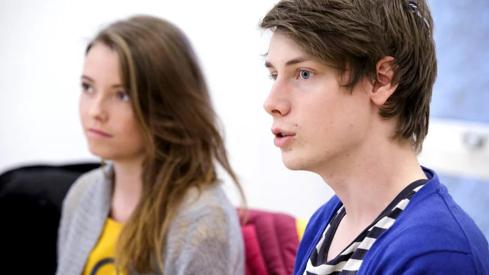 Wilma Lindbäck och Arvid Marklund, två 17-åringar som går andra året på teknikprogrammet på Strömbackaskolan.