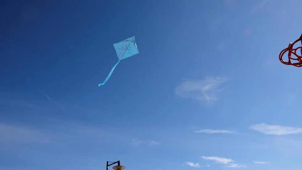 Den draken som en av de tre instruktörerna byggt helt själv flyger fantastiskt.