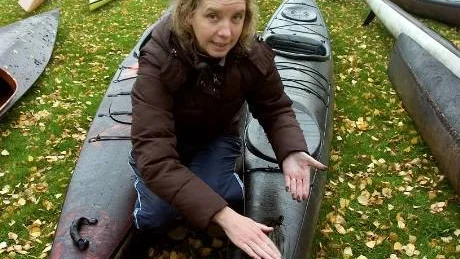 "Det här är ett jättestort problem för oss föreningsmässigt", säger Anette Westerberg som sitter i kanotklubbens styrelse och som nu är orolig för klubbens framtid. Foto: Titti Olovsson