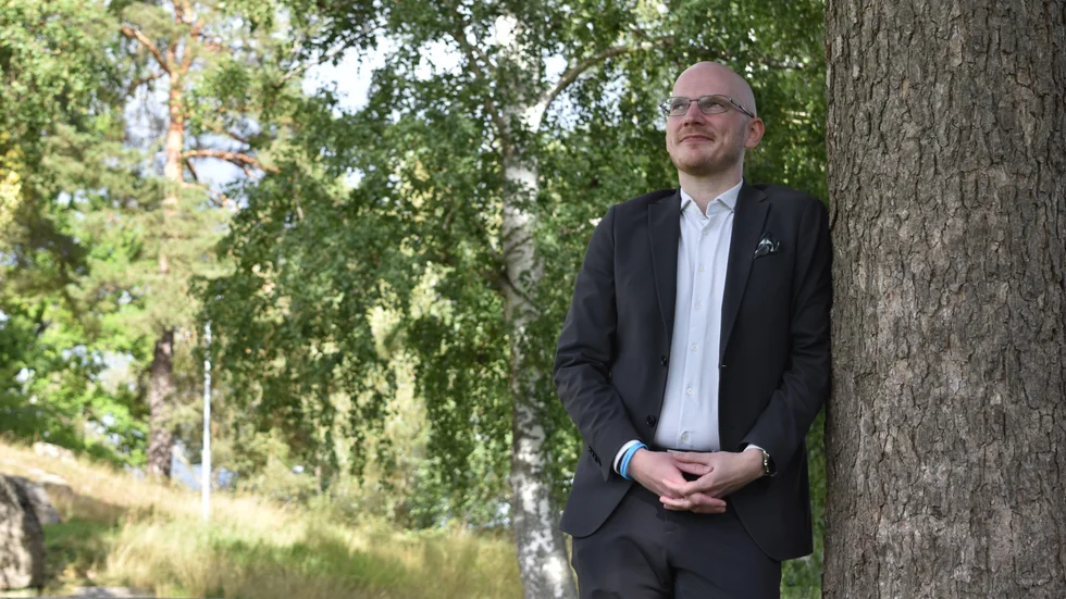 Sverigedemokraterna i Kinda gör ett nytt rekordval i Kinda, med 16,7 procent av väljarnas röster (med ett uppsamlingsdistrikt kvar att räkna). På bilden syns partiets Christian Nordin Olsson.