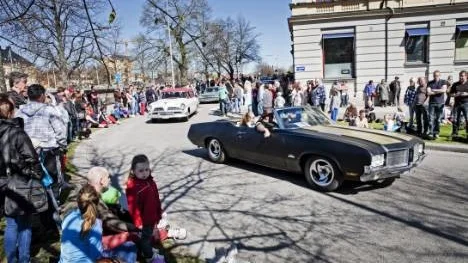Bilar av alla möjliga slag fanns att finna bland de dryga 600 fordon som deltog i kortegen.