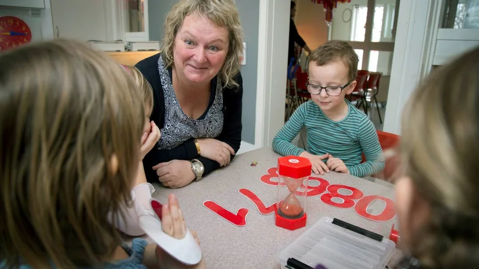 Ann-Sofie Gustavsson, förskolechef, var på plats vid invigningen och hade tid att samtala med barnen efteråt.