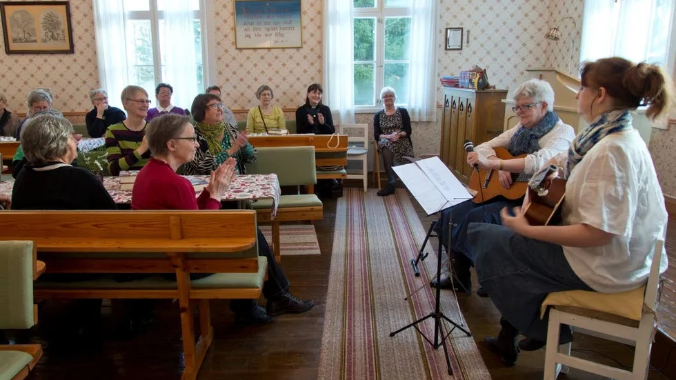 Margareta Andreasson framförde tillsammans med dottern Carina en uppskattad föreställning.