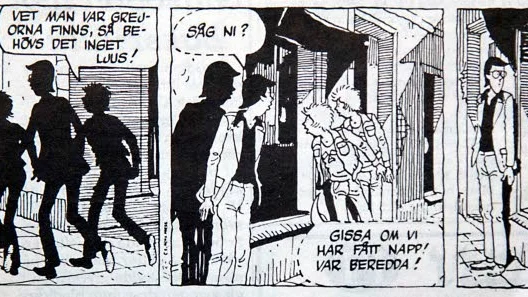 Tvillingdeckarna figurerade i dagspress under några år. I PT fanns den att läsa under 1984.