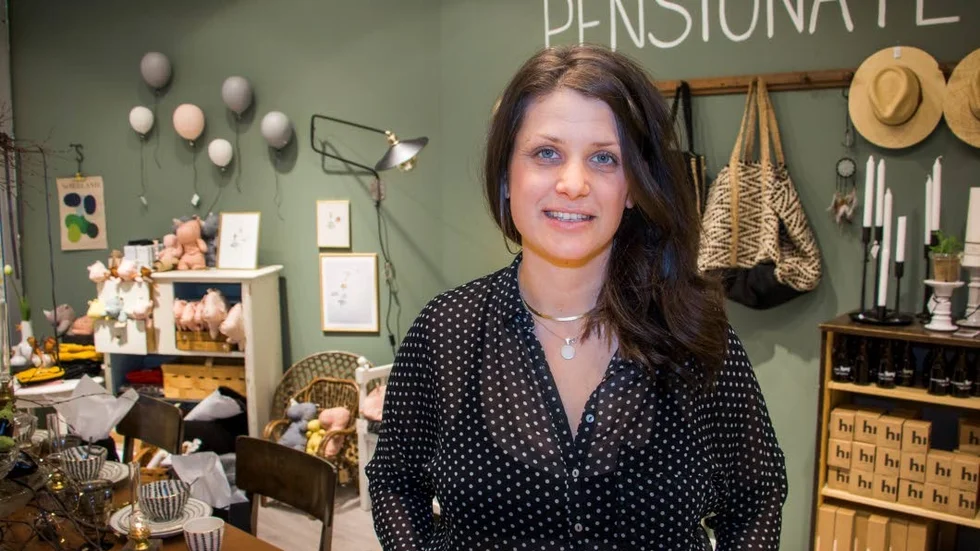 Lisa Hellmér driver i vanliga fall Pensionatet på Malmgatan. Nu driver hon även en popupbutik i Gallerian några veckor framåt.