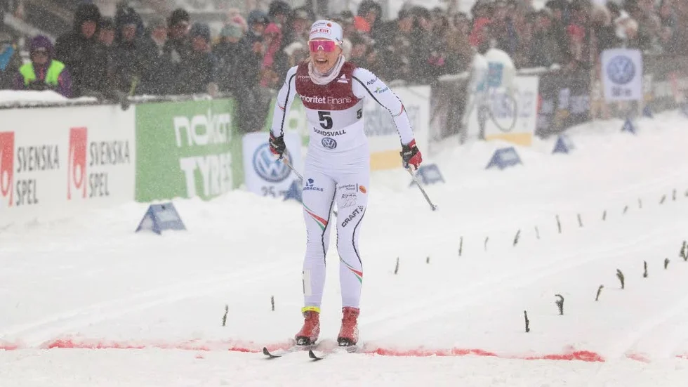 Lisa Vinsa, Piteå Elit, tog ett SM-silver i 15 kilometer klassiskt. Det var hennes första individuella SM-medalj.