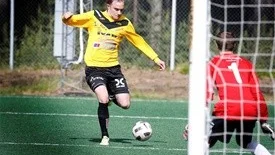 Andreas Olofsson gjorde två viktiga mål för ISK. (Arkivbild)
