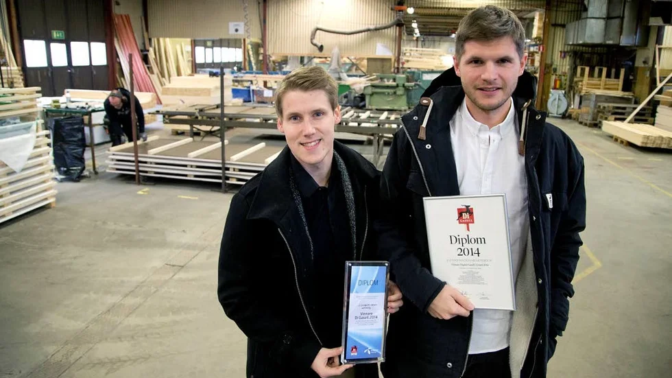 Samuel Holmström och Jens Lundqvist – diplomerade företagare som är bäst i norrland på att använda webbsida i sin försäljning.
