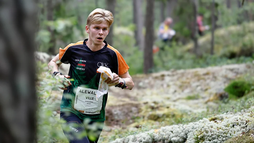 Ville Johansson, OK Kolmården, blev femma i sitt kvalheat vid orienterarnas SM i Medelpad.