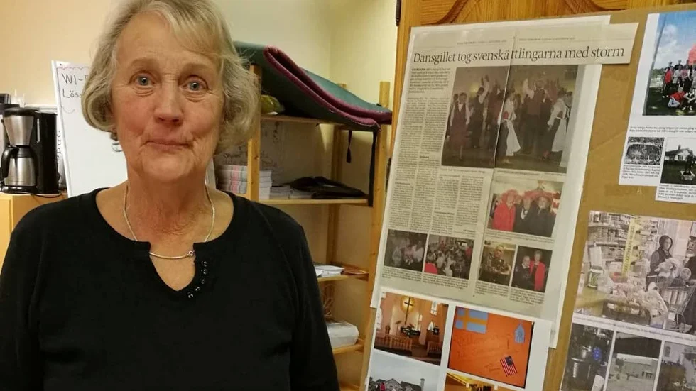 Margit Johansson berättade om Dansgillet som firat 40 år bland annat med en resa till svenskbygderna i USA.