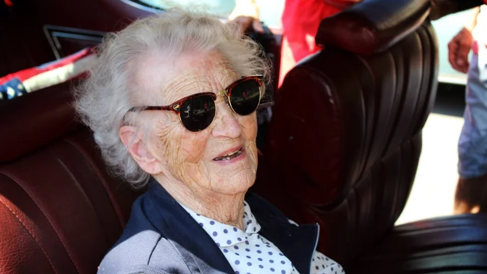Britta Kleist, 97 år, hade sett fram emot den här dagen länge.