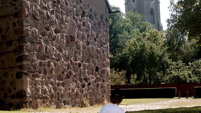 Rhyzeliusgården med domkyrkan i bakgrunden.