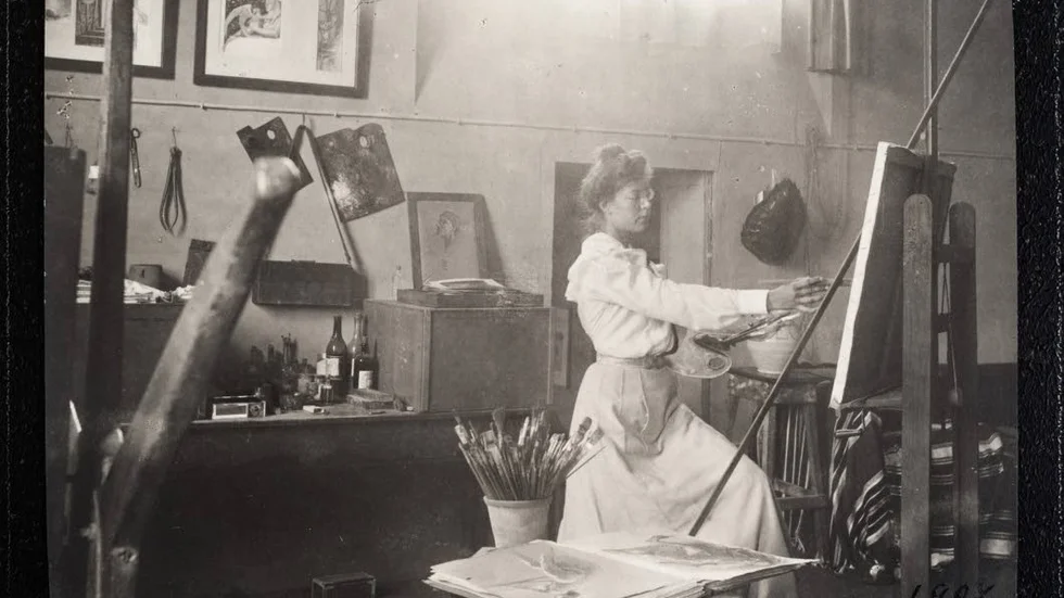 Rom, 1904. Tyra Kleen reste flitigt och utbildade sig till konstnär i bland annat Tyskland och Paris.