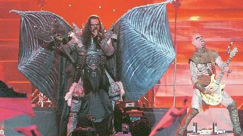 Finska Lordi vann årets Eurovision Song Contest - oväntat av väldigt många - och är dessutom klara för Hultsfredsfestivalen. Foto: Petros Giannakouris, Scanpix