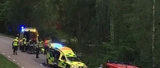 Två till sjukhus efter mc-olycka