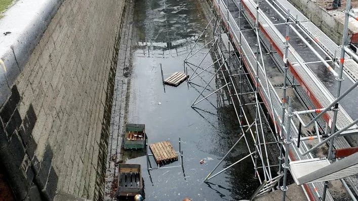 Tömd slusstrappa, Borenshult.