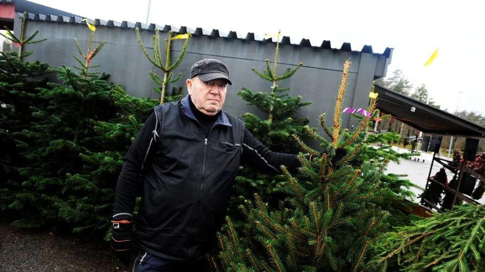 Sista rycket. Fram till på lördag kommer Nandor Bage att sälja julgranar.