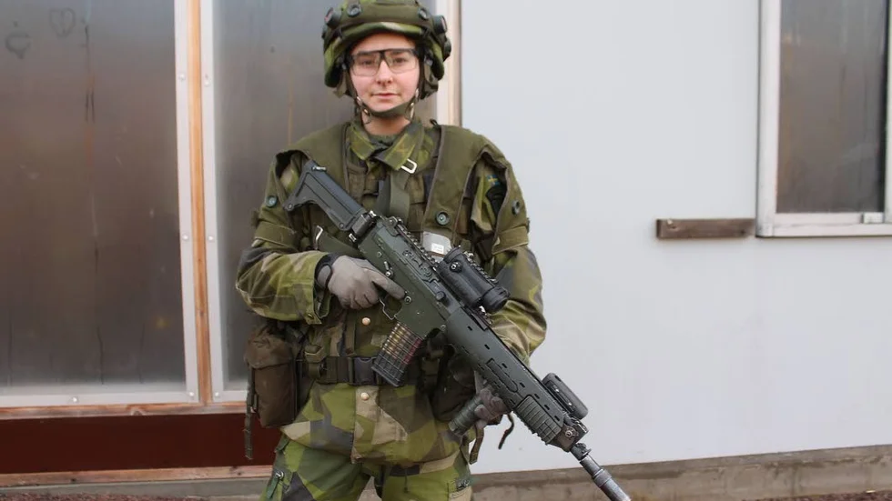 Soldaten Sandra Wiman trivdes med att samarbeta med de finska soldaterna "Det funkar bra", säger hon.