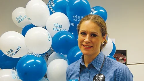 Butikschefen för Clas Ohlson i Västervik, Åsa Hulterström Ljungkvist, hoppades på en fin första dag för butiken och många besökande kunder.