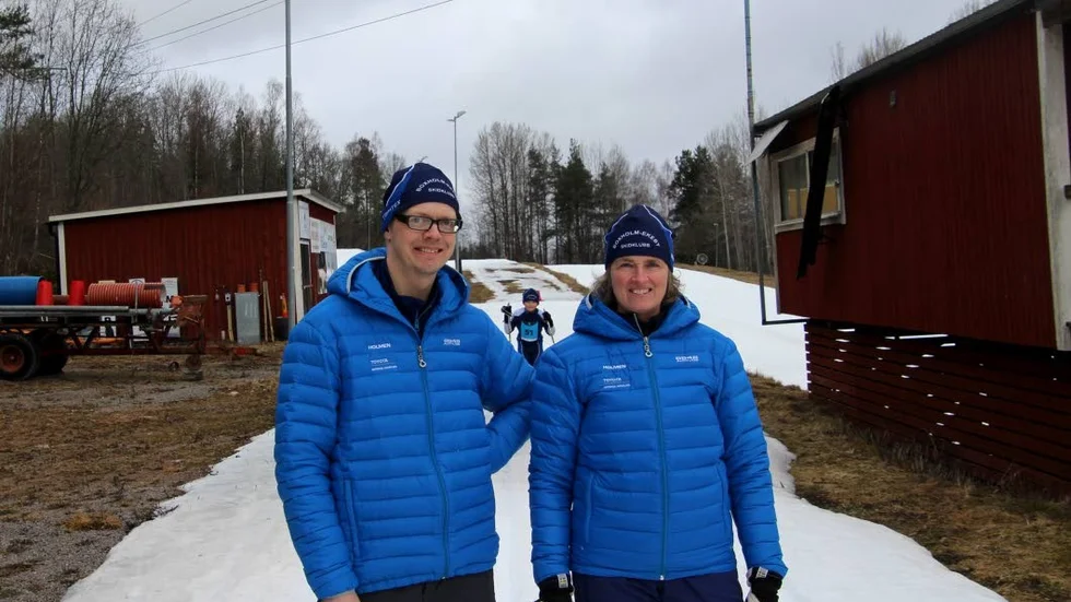 Lars Pettersson och Annelie Karlsson på Boxholm-Ekeby Skidklubb var med och arrangerade Barnens Vasalopp.