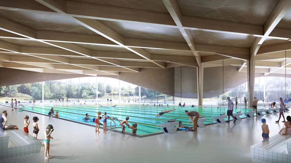 Linköpings nya simhall är ritad av den danska arkitektfirman 3xn.