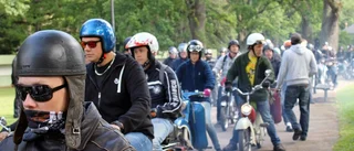 Många ville delta i veteranmopedrally
