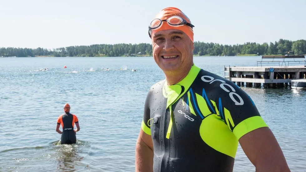 Swimrun. Mattias Evald, tränare och arrangör av LED.