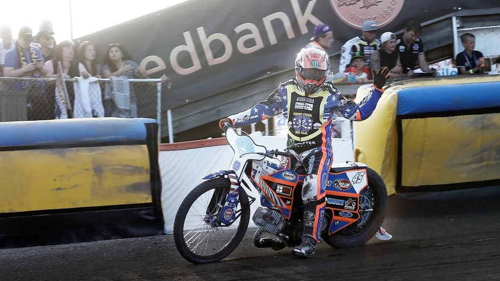 Greg Hancock efter det sevärda heat tio.
