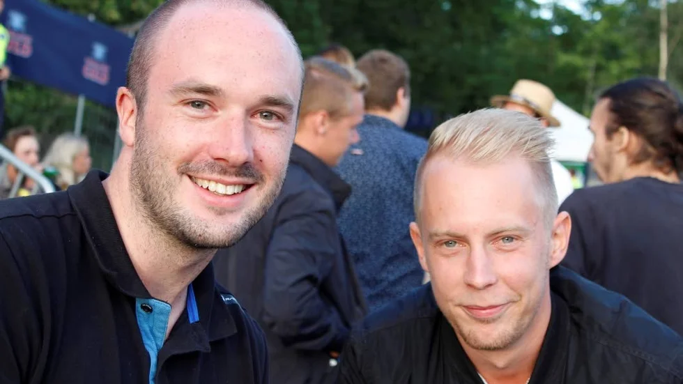 Mikael Dyrenius och Kristian Almgren är på Löga för första gången. Båda är från Mariefred, men Kristians föräldrar har hus i Västervik.