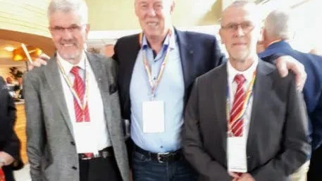 Wolfgang Pichler tillsammans med Borenledarna Raoul Jonsson och Peter Petré på RF-mötet.