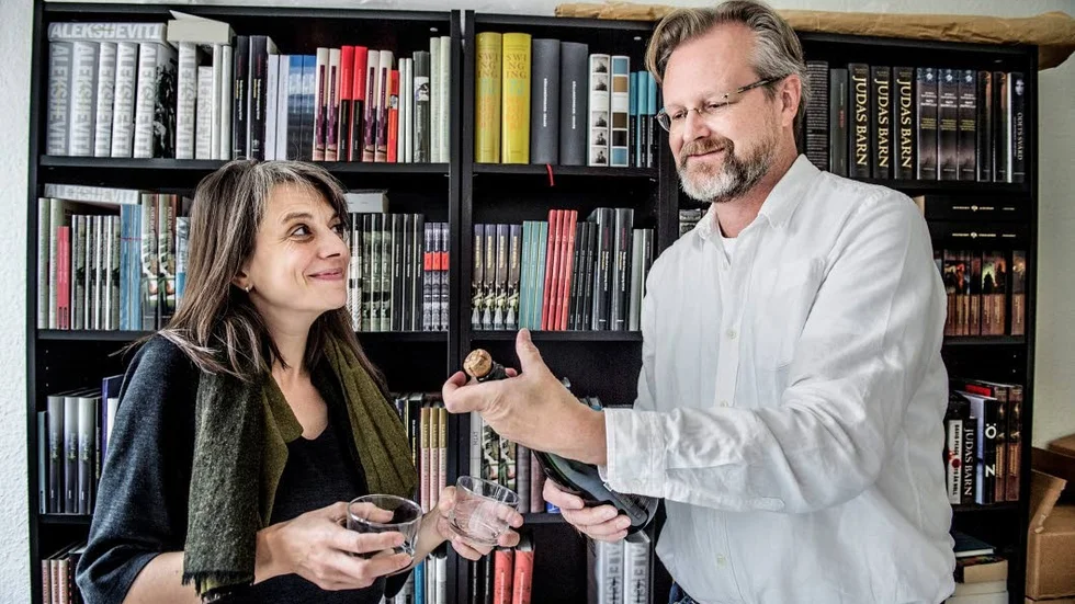 Förläggare. Anna Bengtsson och Ola Wallin firade Svetlana Aleksijevitj Nobelpris i oktober 2015.
