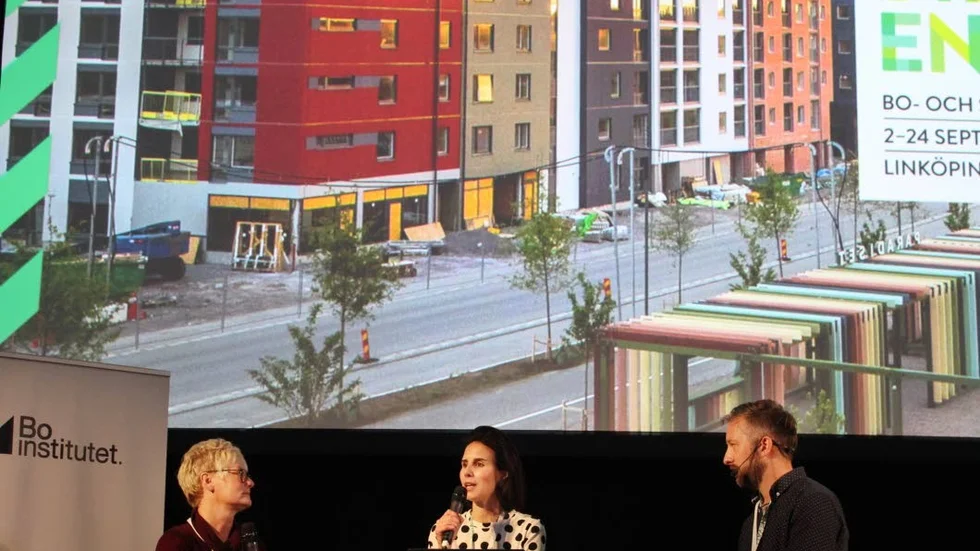 Samtal om social hållbarhet: Marie Linder, Daniella Waldfogel och Ola Gustafsson.