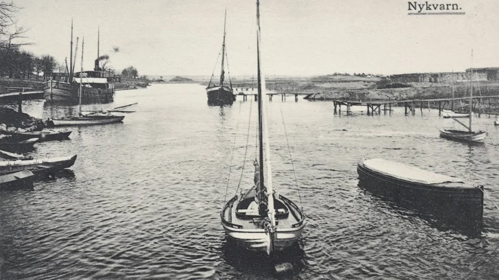 Aktivitet. Linköpings första hamn låg i Nykvarn. Fotot är från tidigt 1900-tal.