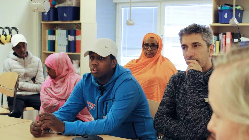 Hur ska Berga centrum förbättras. Frågor som engagerar Abdirahim Abdullahi Mire, Roodo Mohammed, Ahmed Abdullahi Mire, Nissa Ali och Nuri Aslan.