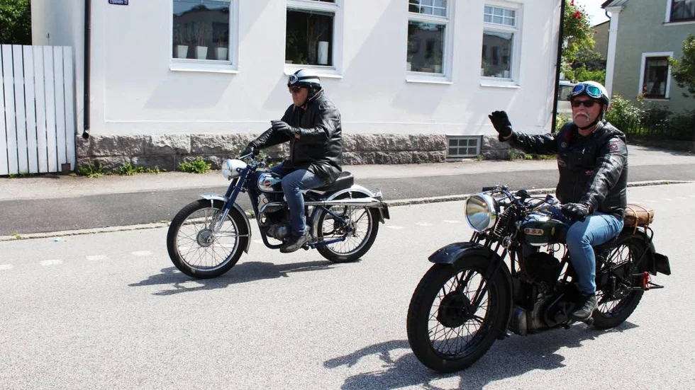 Allt från nya hojar till lite äldre modeller rullade genom Västervik.