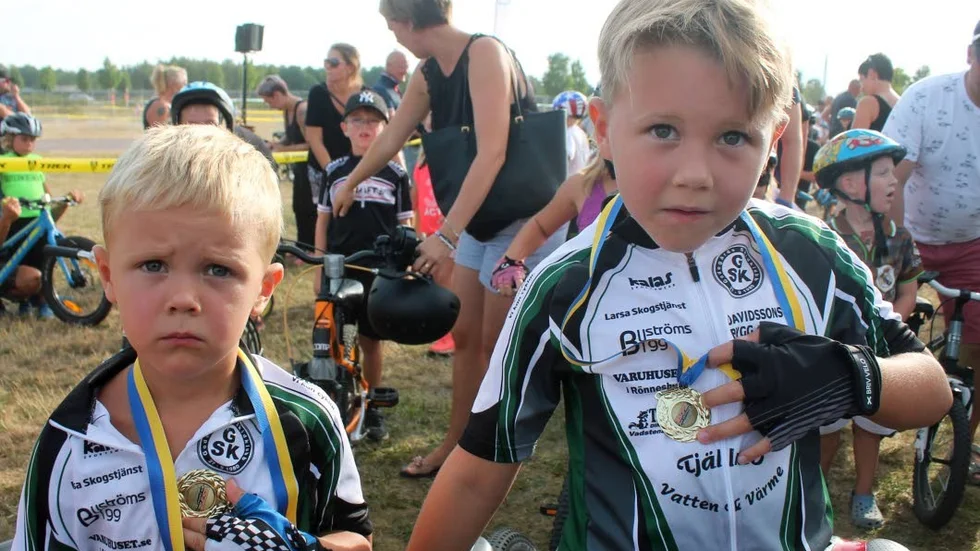 Amadeus Granath och Ludvig Granath, bröder från Godegård, tycker att det var ett kul lopp.