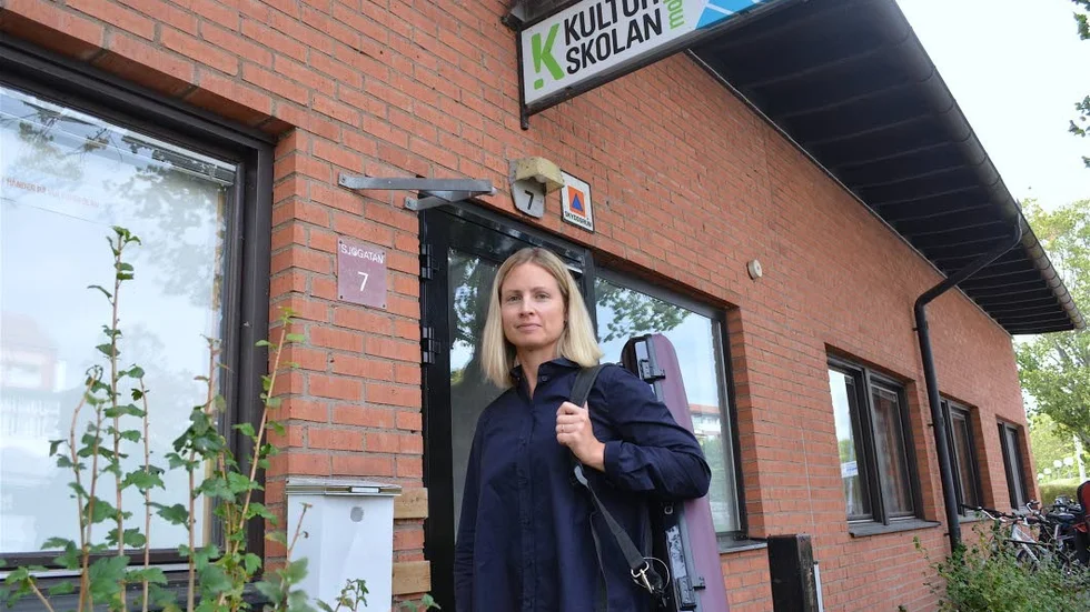 Sara Englund Eckerbom brinner lika mycket för undervisningen på Kulturskolan i Motala som för det musikpedagogiska konceptet för barn, El Sistema.