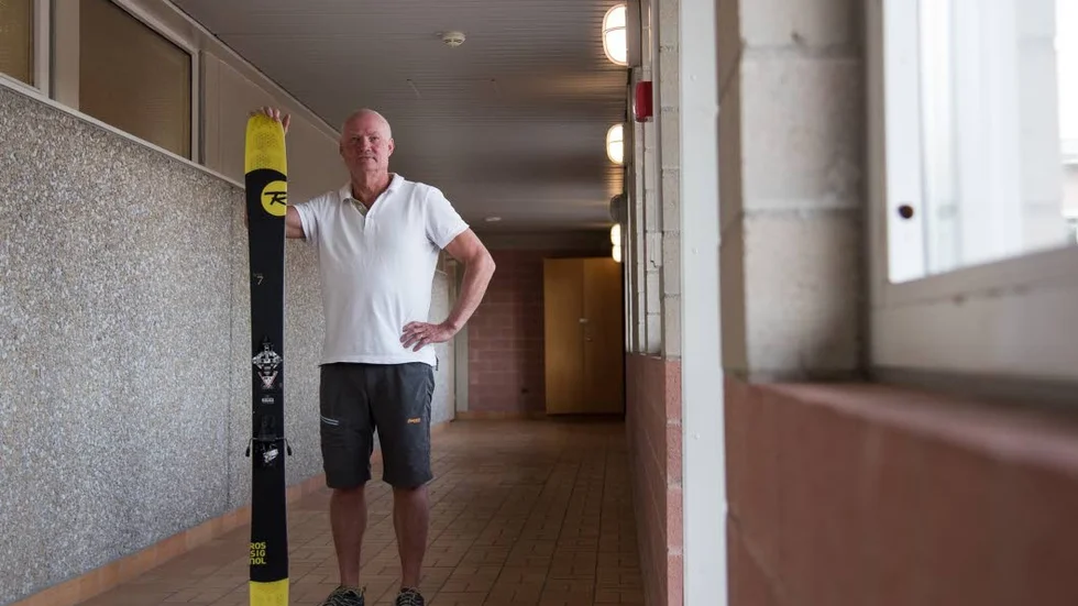Mikael Rydholm, iddrottslärern vars stora intresse är skidåkning, bland annat.