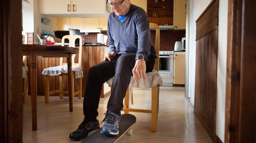 En skateboard visade sig vara ett utmärkt träningsredskap.