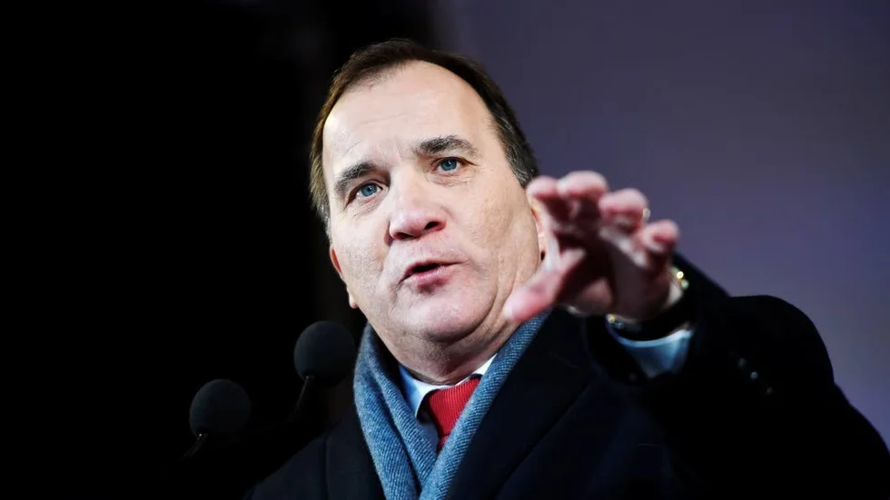Statsminister. Stefan Löfven vid sitt jultal i Enköping.