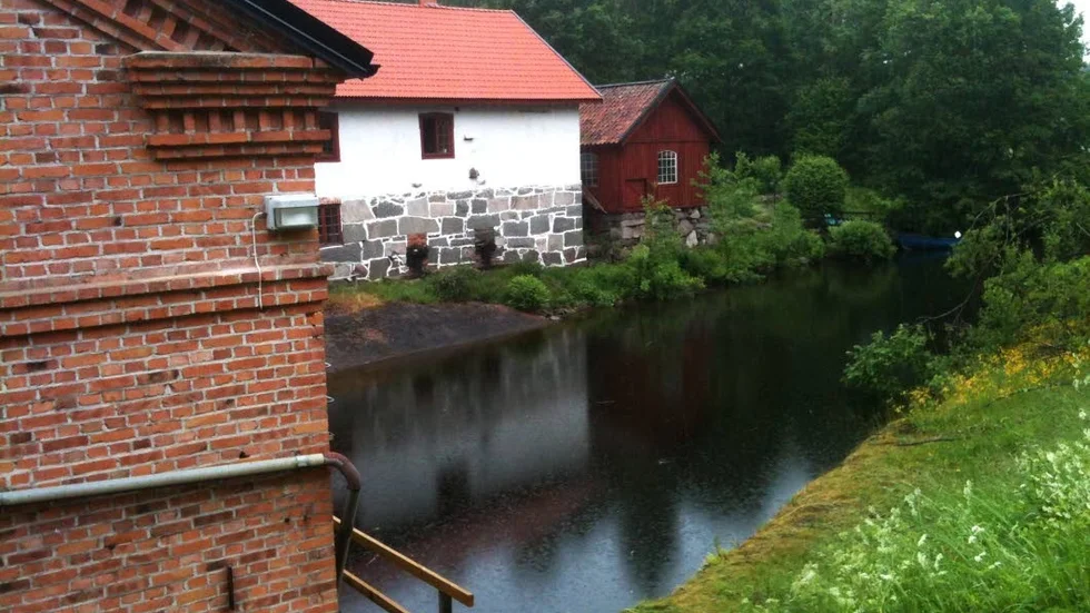 Vattenkraft. Små vattenkraft är hotade. Bild från Brunnsö kraftverk i Västrum.