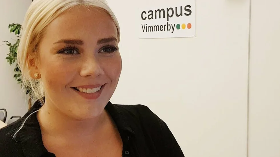 Isabella Dahlbäck har alltid velat jobba med barn. Nu räknar hon med att bli förskolelärare i Vimmerby efter utbidlningen.