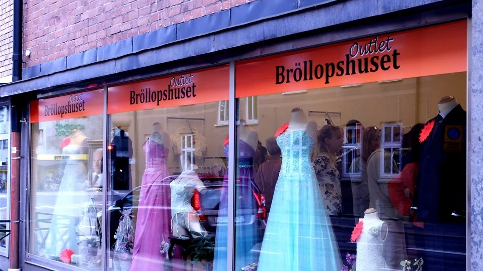 På Drottninggatan huserar numera Bröllopshusets andra butik. Foto: Victoria Karlsson