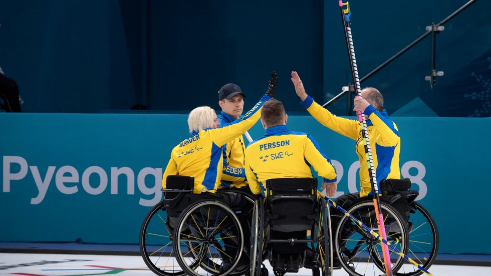 Sverige under Paralympics i Pyeongchang 2018. Arkivbild.