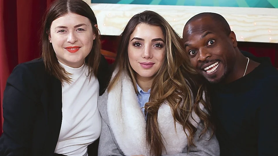 Musikhjälpen leddes av Linnea Henriksson, Gina Dirawi och Kodjo Akolor. Foto: Fanny Miles