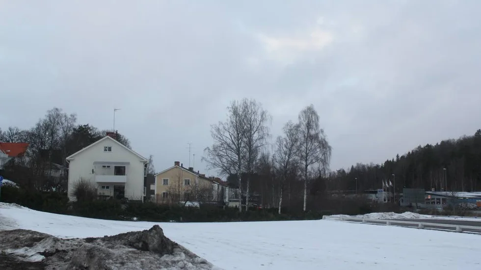 Två hus. På tomten vid Oxtorgsgatan finns plats för två flerfamiljshus om vardera fyra våningar.